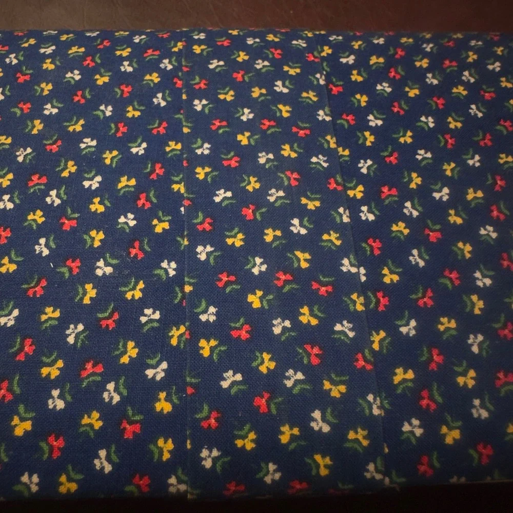 Vintage 1960s 70s Travel Jewelry Case Box Floral Fabric Mirror Organizer Vanity